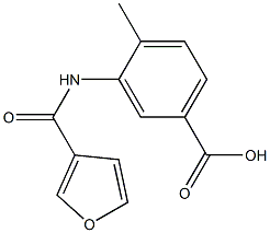 3-(3-furoylamino)-4-methylbenzoic acid 结构式