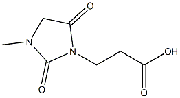 3-(3-methyl-2,5-dioxoimidazolidin-1-yl)propanoic acid 结构式