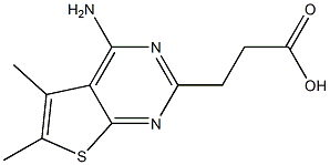 3-(4-amino-5,6-dimethylthieno[2,3-d]pyrimidin-2-yl)propanoic acid 结构式