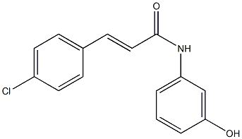3-(4-chlorophenyl)-N-(3-hydroxyphenyl)prop-2-enamide 结构式