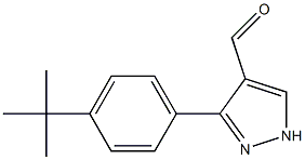 3-(4-tert-butylphenyl)-1H-pyrazole-4-carbaldehyde 结构式