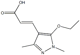 3-(5-ethoxy-1,3-dimethyl-1H-pyrazol-4-yl)prop-2-enoic acid 结构式