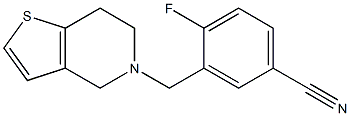 3-(6,7-dihydrothieno[3,2-c]pyridin-5(4H)-ylmethyl)-4-fluorobenzonitrile 结构式