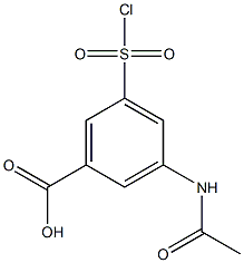3-(acetylamino)-5-(chlorosulfonyl)benzoic acid 结构式