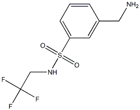 3-(aminomethyl)-N-(2,2,2-trifluoroethyl)benzenesulfonamide 结构式