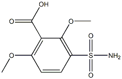 3-(aminosulfonyl)-2,6-dimethoxybenzoic acid 结构式