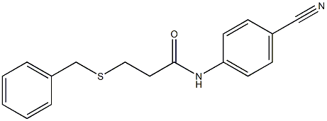 3-(benzylsulfanyl)-N-(4-cyanophenyl)propanamide 结构式