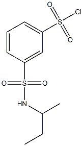 3-(butan-2-ylsulfamoyl)benzene-1-sulfonyl chloride 结构式