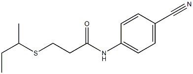 3-(butan-2-ylsulfanyl)-N-(4-cyanophenyl)propanamide 结构式