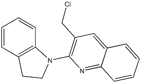 3-(chloromethyl)-2-(2,3-dihydro-1H-indol-1-yl)quinoline 结构式