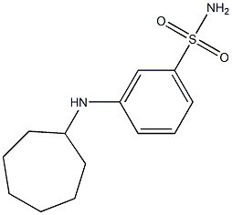 3-(cycloheptylamino)benzene-1-sulfonamide 结构式