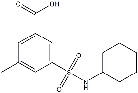 3-(cyclohexylsulfamoyl)-4,5-dimethylbenzoic acid 结构式