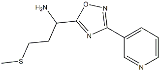 3-(methylsulfanyl)-1-[3-(pyridin-3-yl)-1,2,4-oxadiazol-5-yl]propan-1-amine 结构式