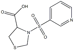 3-(pyridin-3-ylsulfonyl)-1,3-thiazolidine-4-carboxylic acid 结构式