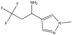 3,3,3-trifluoro-1-(1-methyl-1H-pyrazol-4-yl)propan-1-amine 结构式