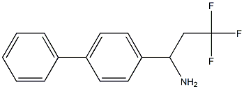 3,3,3-trifluoro-1-(4-phenylphenyl)propan-1-amine 结构式