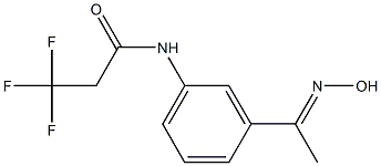 3,3,3-trifluoro-N-{3-[(1E)-N-hydroxyethanimidoyl]phenyl}propanamide 结构式