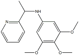 3,4,5-trimethoxy-N-[1-(pyridin-2-yl)ethyl]aniline 结构式