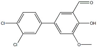 3',4'-dichloro-4-hydroxy-5-methoxy-1,1'-biphenyl-3-carbaldehyde 结构式