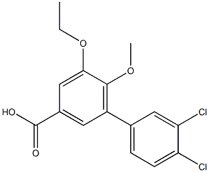 3',4'-dichloro-5-ethoxy-6-methoxy-1,1'-biphenyl-3-carboxylic acid 结构式