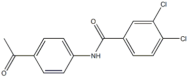 3,4-dichloro-N-(4-acetylphenyl)benzamide 结构式