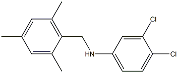 3,4-dichloro-N-[(2,4,6-trimethylphenyl)methyl]aniline 结构式