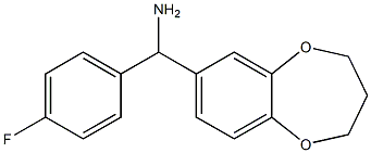 3,4-dihydro-2H-1,5-benzodioxepin-7-yl(4-fluorophenyl)methanamine 结构式