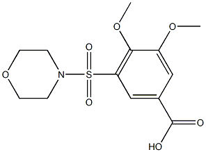 3,4-dimethoxy-5-(morpholin-4-ylsulfonyl)benzoic acid 结构式