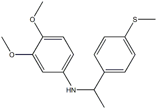 3,4-dimethoxy-N-{1-[4-(methylsulfanyl)phenyl]ethyl}aniline 结构式