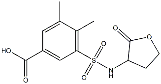 3,4-dimethyl-5-[(2-oxooxolan-3-yl)sulfamoyl]benzoic acid 结构式
