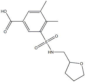 3,4-dimethyl-5-[(oxolan-2-ylmethyl)sulfamoyl]benzoic acid 结构式