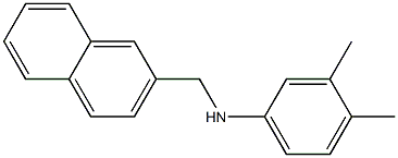 3,4-dimethyl-N-(naphthalen-2-ylmethyl)aniline 结构式