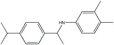 3,4-dimethyl-N-{1-[4-(propan-2-yl)phenyl]ethyl}aniline 结构式