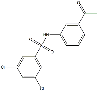 3,5-dichloro-N-(3-acetylphenyl)benzene-1-sulfonamide 结构式