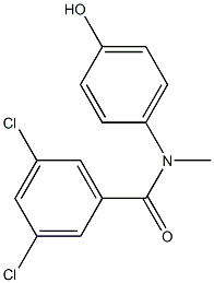 3,5-dichloro-N-(4-hydroxyphenyl)-N-methylbenzamide 结构式