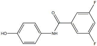 3,5-difluoro-N-(4-hydroxyphenyl)benzamide 结构式