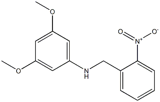 3,5-dimethoxy-N-[(2-nitrophenyl)methyl]aniline 结构式