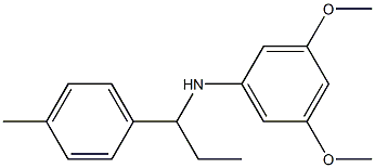 3,5-dimethoxy-N-[1-(4-methylphenyl)propyl]aniline 结构式