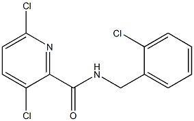 3,6-dichloro-N-[(2-chlorophenyl)methyl]pyridine-2-carboxamide 结构式
