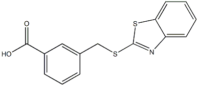 3-[(1,3-benzothiazol-2-ylsulfanyl)methyl]benzoic acid 结构式