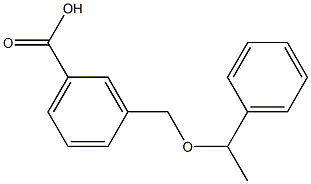 3-[(1-phenylethoxy)methyl]benzoic acid 结构式