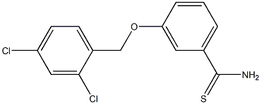 3-[(2,4-dichlorophenyl)methoxy]benzene-1-carbothioamide 结构式