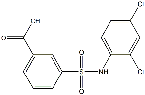 3-[(2,4-dichlorophenyl)sulfamoyl]benzoic acid 结构式