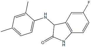 3-[(2,4-dimethylphenyl)amino]-5-fluoro-2,3-dihydro-1H-indol-2-one 结构式