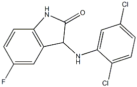 3-[(2,5-dichlorophenyl)amino]-5-fluoro-2,3-dihydro-1H-indol-2-one 结构式