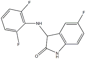 3-[(2,6-difluorophenyl)amino]-5-fluoro-2,3-dihydro-1H-indol-2-one 结构式