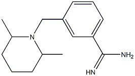 3-[(2,6-dimethylpiperidin-1-yl)methyl]benzenecarboximidamide 结构式