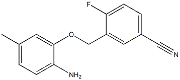 3-[(2-amino-5-methylphenoxy)methyl]-4-fluorobenzonitrile 结构式