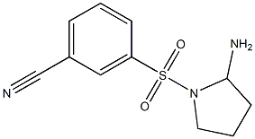 3-[(2-aminopyrrolidine-1-)sulfonyl]benzonitrile 结构式