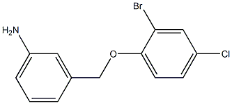 3-[(2-bromo-4-chlorophenoxy)methyl]aniline 结构式